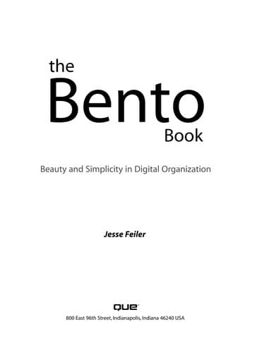 Cover of The Bento book by Jesse Feiler