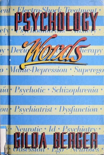 Cover of Psychology words by Gilda Berger