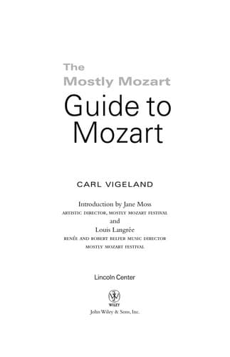 Cover of The Mostly Mozart guide to Mozart by Carl A. Vigeland