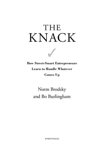 Cover of The knack by Norm Brodsky