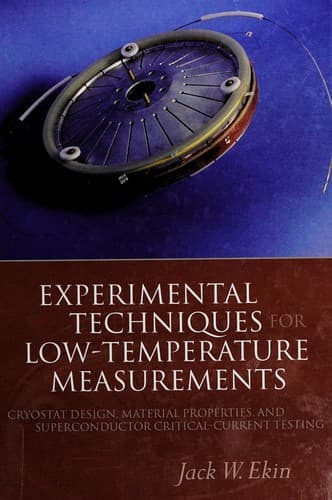 Cover of Experimental techniques for low-temperature measurements by J. W. Ekin