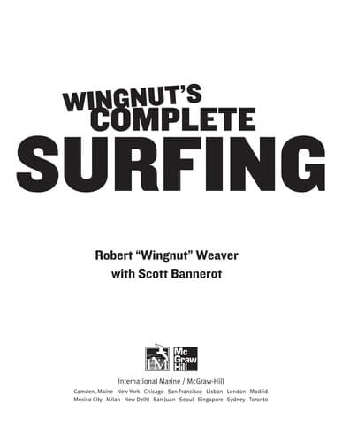 Cover of Wingnut's complete surfing by Robert "Wingnut" Weaver