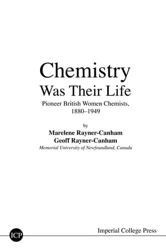 Cover of Chemistry was their life by Marelene F. Rayner-Canham