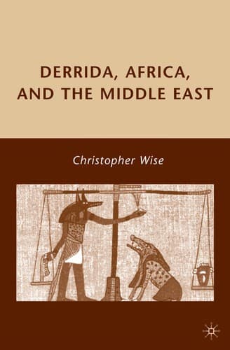 Cover of Derrida, Africa, and the Middle East by Christopher Wise