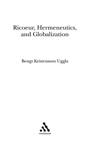 Cover of Ricoeur, hermeneutics, and globalization by Bengt Kristensson Uggla
