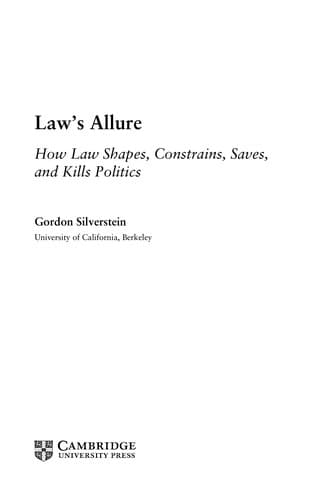 Cover of Law's allure by Gordon Silverstein