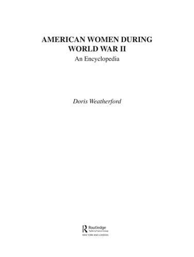 Cover of American women during World War II by Doris Weatherford