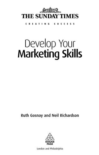 Cover of Develop your marketing skills by Ruth Gosnay