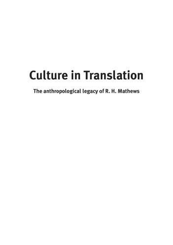 Cover of Culture in translation by Robert Hamilton Mathews