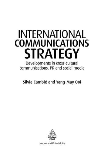 Cover of International communications strategy by Silvia Cambie