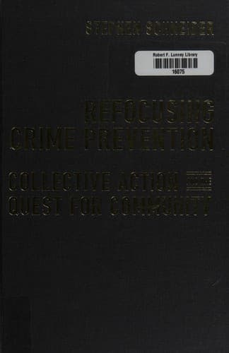 Cover of Refocusing crime prevention by Steve Schneider