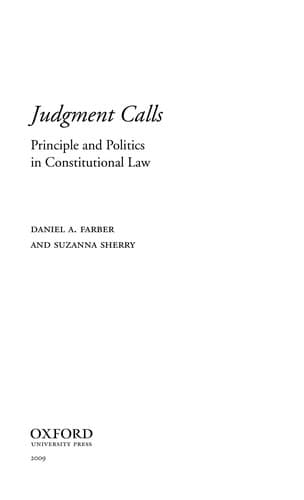 Cover of Judgment calls by Daniel A. Farber