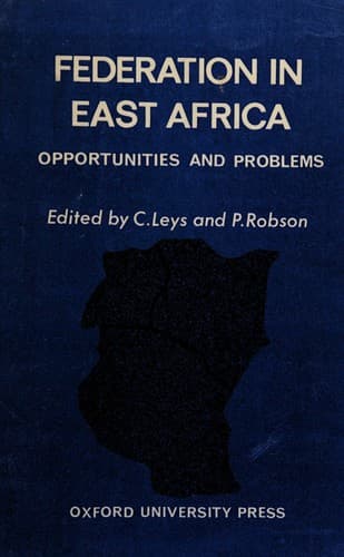 Cover of Federation in East Africa by Colin Leys