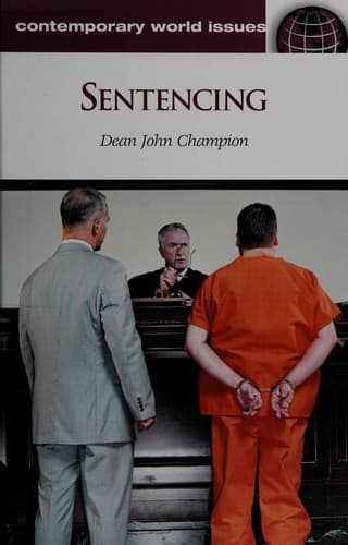 Cover of Sentencing by Dean J. Champion
