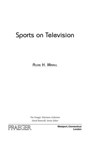 Cover of Sports on television by Alvin H. Marill