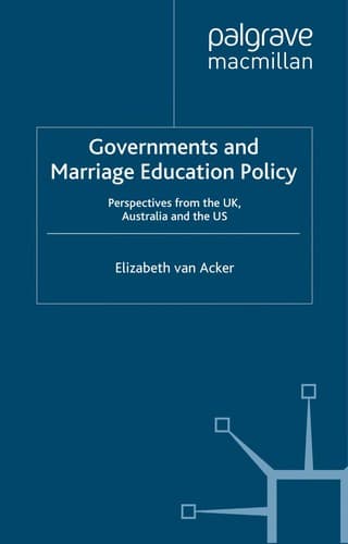 Cover of Governments and marriage education policy by Elizabeth Van Acker