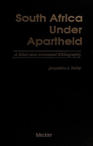 Cover of South Africa under apartheid by Jacqueline A. Kalley