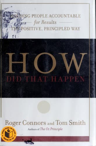 Cover of How did that happen? by Roger Connors