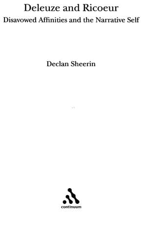 Cover of Deleuze and Ricoeur by Declan Sheerin