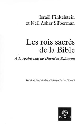 Cover of Les rois sacrés de la Bible by Israel Finkelstein