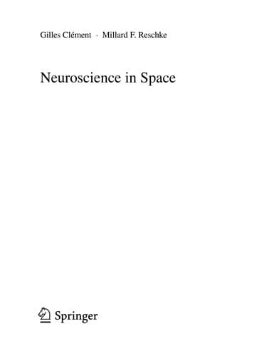 Cover of Neuroscience in space by G. Clément