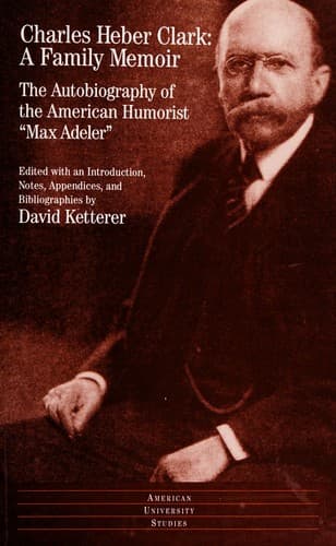 Cover of A Family Memoir (American University Studies Series Xxiv, American Literature) by Charles Heber Clark
