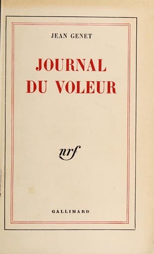 Cover of Journal du voleur by Jean Genet