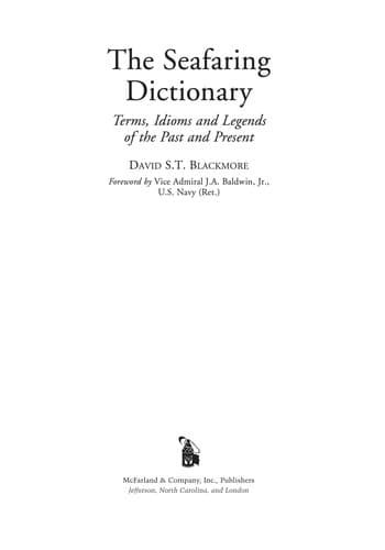 Cover of The seafaring dictionary by David S. T. Blackmore