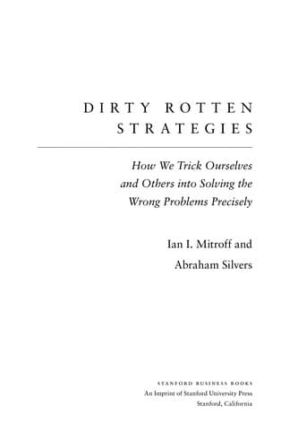 Cover of Dirty Rotten Strategies by Ian I. Mitroff