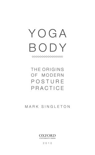 Cover of Yoga body by Mark Singleton