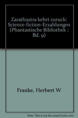 Cover of Zarathustra kehrt zurück by Herbert W. Franke