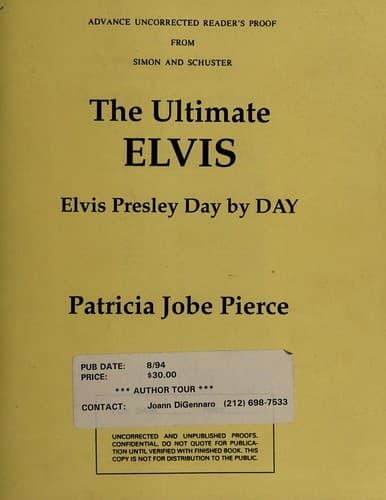 Cover of The ultimate Elvis by Patricia Jobe Pierce