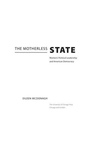 Cover of The motherless state by Eileen L. McDonagh