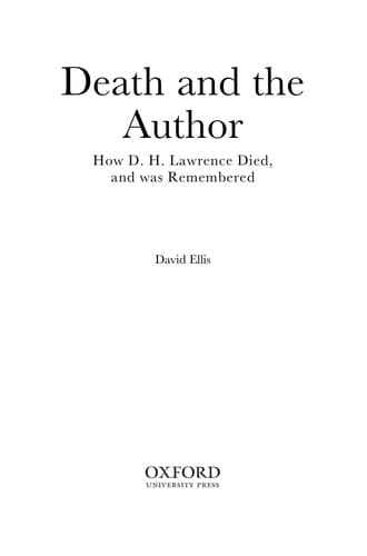 Cover of Death and the author by David Ellis