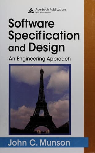 Cover of Software specification and design by John C Munson