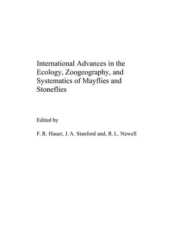 Cover of International advances in the ecology, zoogeography, and systematics of mayflies and stoneflies by International Conference on Ephemeroptera (11th 2004 Flathead Lake Biological Station, The University of Montana)