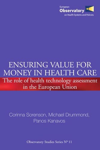 Cover of Ensuring value for money in health care by Corinna Sorenson