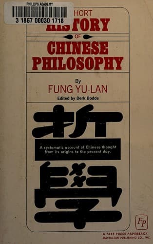 Cover of A Short history of Chinese philosophy by Yu-lan Fêng