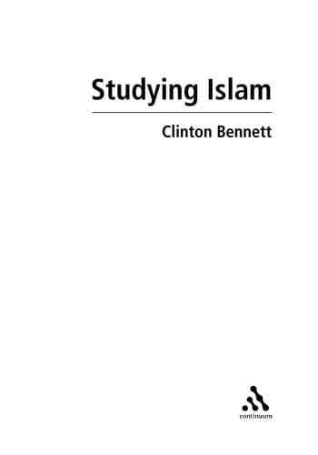 Cover of Studying Islam by Clinton Bennett