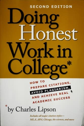 Cover of Doing Honest Work in College by Charles Lipson