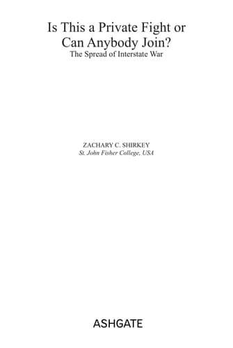 Cover of Is this a private fight or can anybody join? by Zachary C. Shirkey