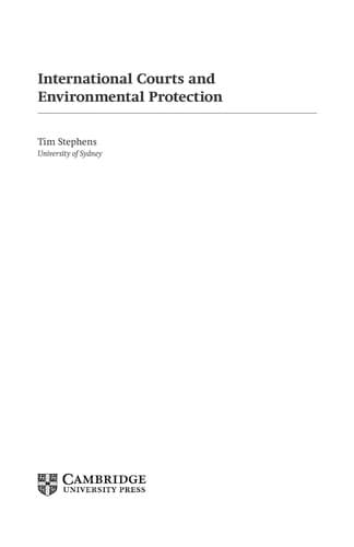 Cover of International courts and environmental protection by Timothy Stephens