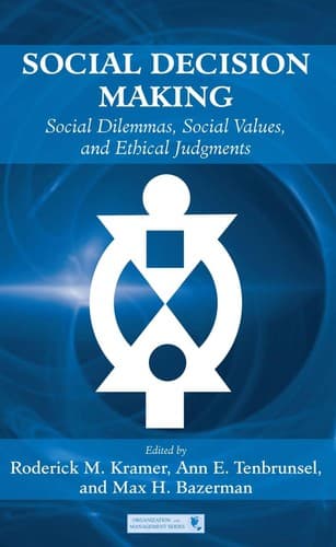 Cover of Social decision making by Roderick Moreland Kramer