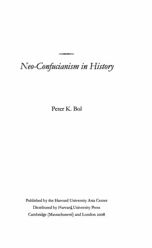 Cover of Neo-confucianism in history by Peter Kees Bol