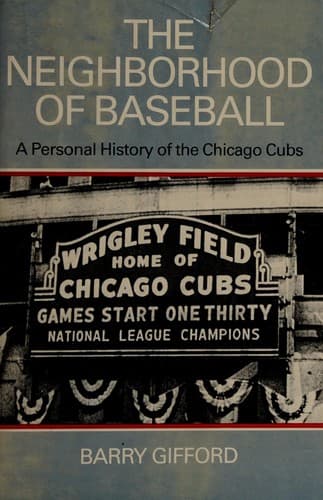 Cover of The neighborhood of baseball by Barry Gifford