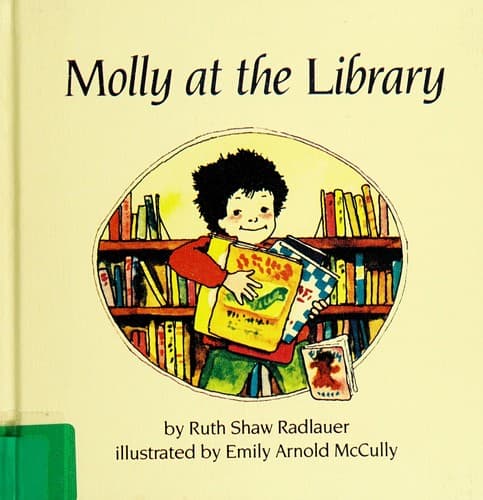Cover of Molly at the library by Ruth Radlauer