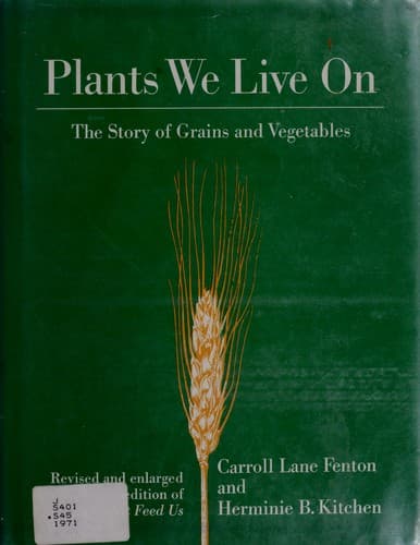 Cover of Plants we live on by Carroll Lane Fenton
