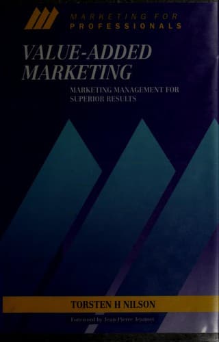 Cover of Value-added marketing by Torsten H. Nilson