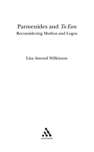 Cover of Parmenides and to eon by Lisa Atwood Wilkinson