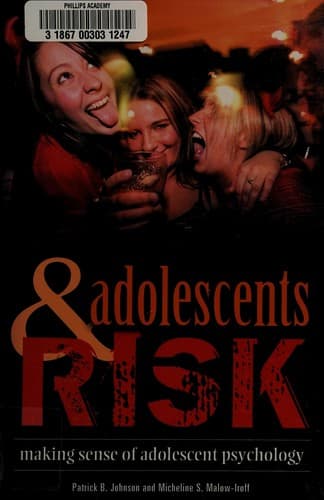 Cover of Adolescents and risk by Patrick B. Johnson